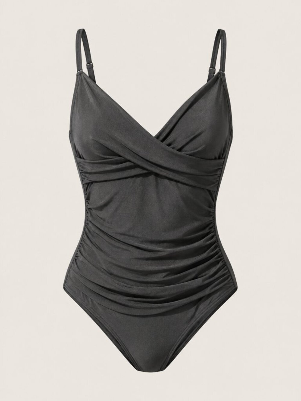 Calvin Klein Twist Front Tummy Control One Piece Swimsuit Bronze Shimmer Size 10